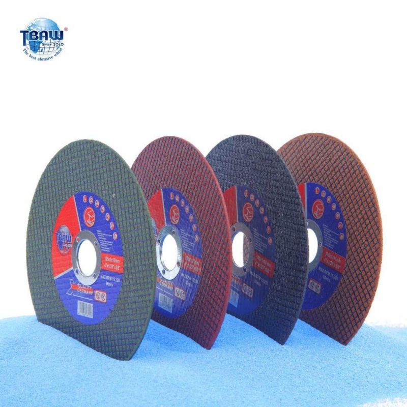 High Quality Best Price 4 Inch 105X1X16mm Tbaw Brand Cutting Wheel Abrasives Tools Grinding Wheel Cutting Dics Yuri India Market Disco De Corte