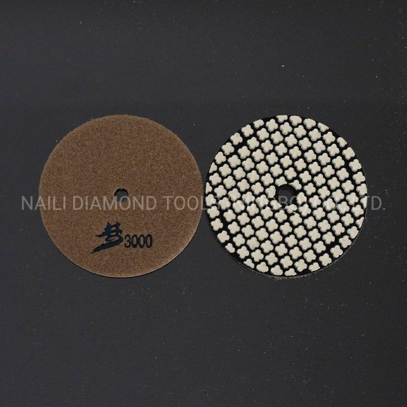 Qifeng Manufacturer Power Tools 7 Steps Diamond Resin Dry Polishing Pads for Stone Marble Granite Grinding