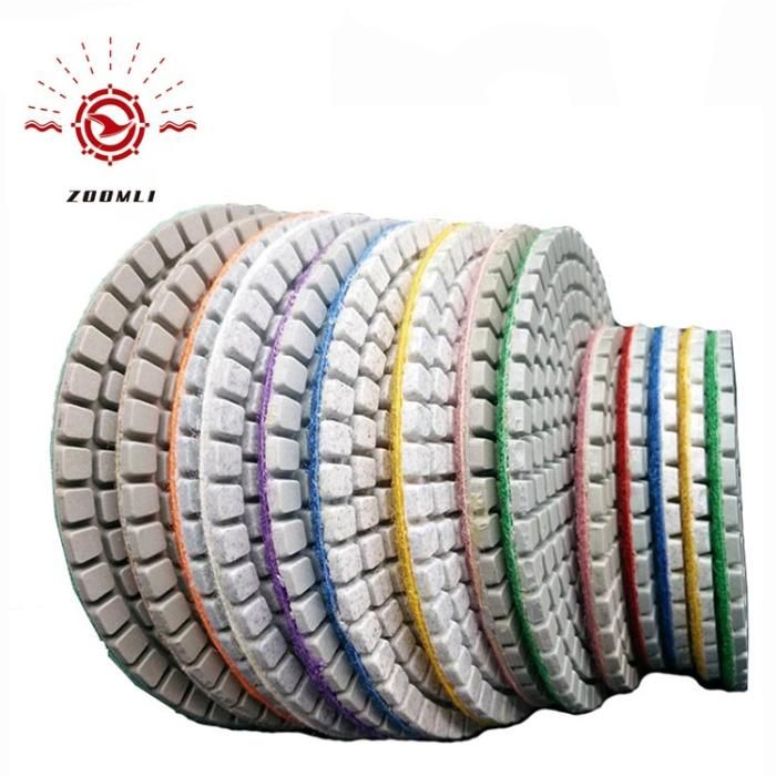 7 Step Type Abrasive Tools Wet Polishing Pad for Stone