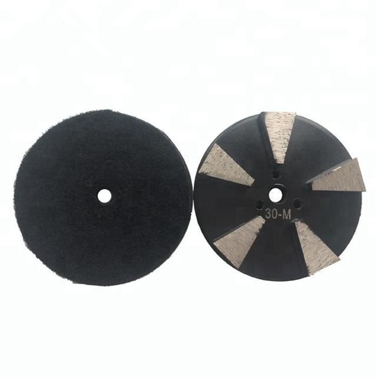 3 Inch D80mm Back Stick Diamond Grinding Disc with Five Segments Diamond Polishing Pads for Concrete and Terrazzo Floor