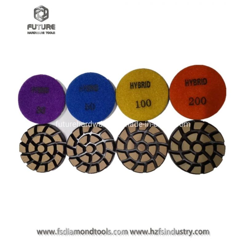 3inch Resin Hybrid Diamond Polishing Pad for Concrete Floor