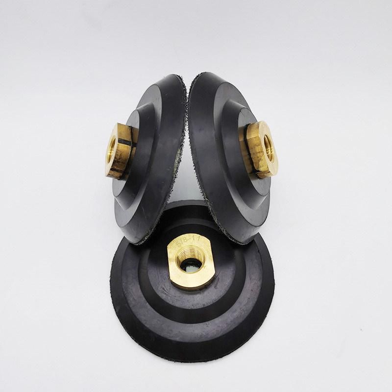 4 Inch 5/8-11 and M 14 Rubber Backer Work with Diamond Polishing Pads