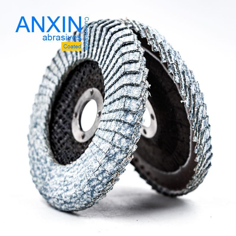 Half-Curved White Coated Flap Disc for Soft Metal Grinding
