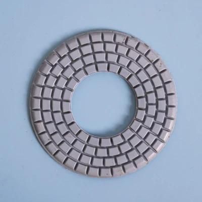 Qifeng Manufacturer Power Tools Diamond 125mm Wet Polishing Pads with Big Hole for Stones Granite
