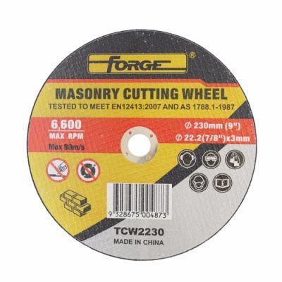 230*3*22.2mm Flat Type Stone Cut off Disc Masonry Cutting-off Wheel