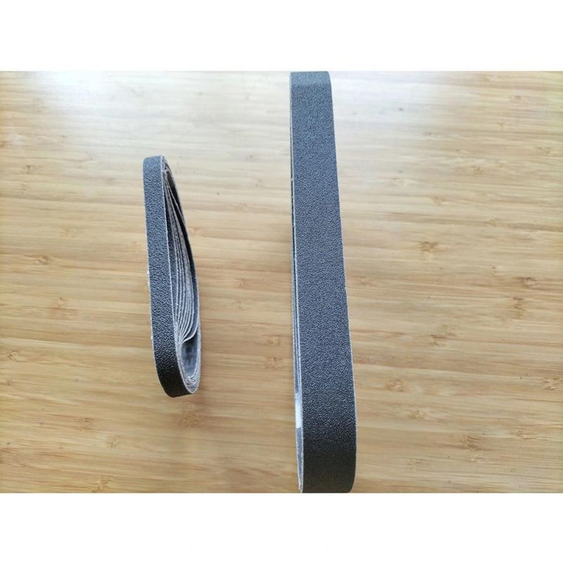 20*520mm 120 180 Grits Black Silicon Carbide Abrasive Sanding Emery Belts for Polishing Grinding