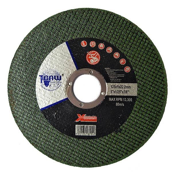 125X1X22.2mm En12413 Quality Diamond Abrasive Disc Cutting Wheel Super Thin Flat Resin Bonded Reinforced Cutting Wheel for Stainless Steel