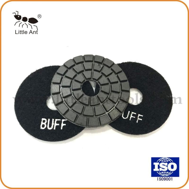 Straight Buff White and Black Polishing Pads