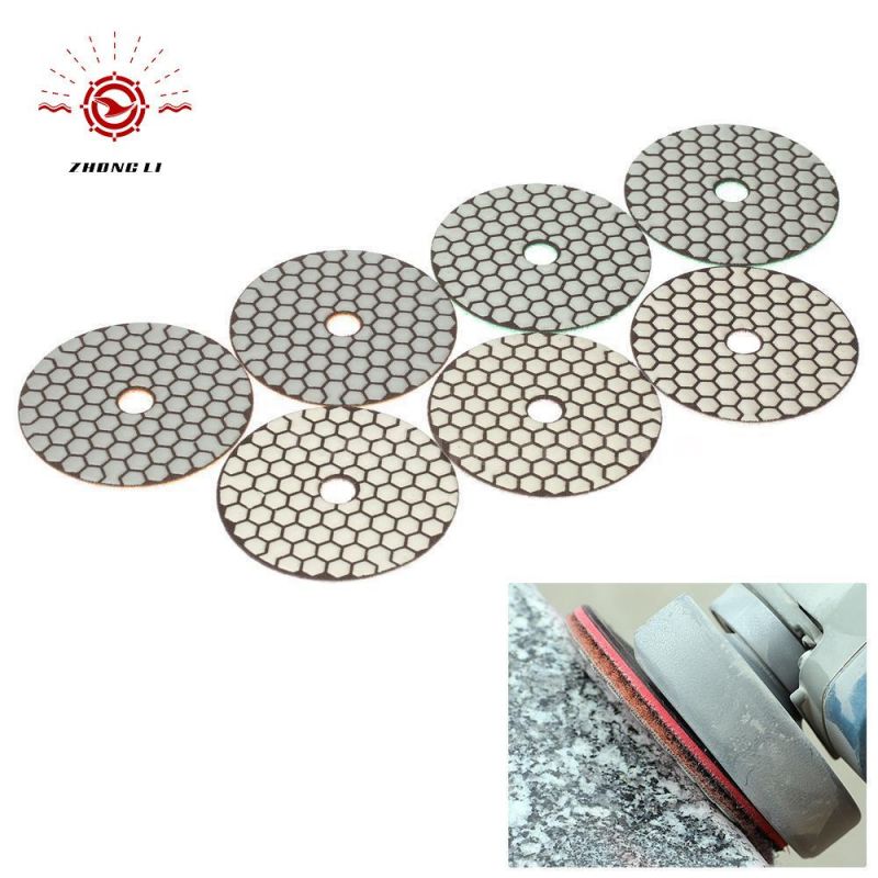 7 Steps Wet Polishing Pads for Granite Marble