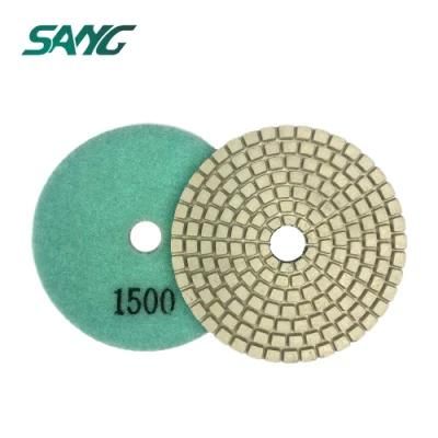 4 Inch Diamond Polishing Pad Set 50#-3000# for Stone Concrete Both Wet Dry Polishing