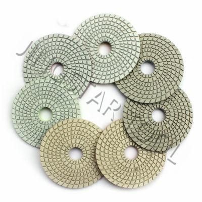 High Quality 5 Inch White Wet Flexible Abrasive Stone Pad for Polishing Quartz