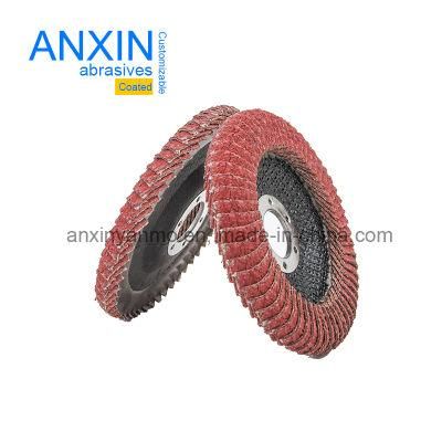 Floded Edged Flap Disc with Ceramic Cloth and Zirconia Cloth for Stainless Steel and Metal Grinding and Polishing