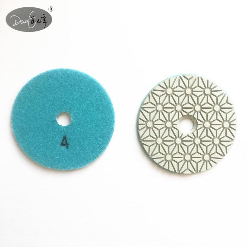 Daofeng 5inch 125mm 3-Step Polishing Pad for Quartz Marble Wall