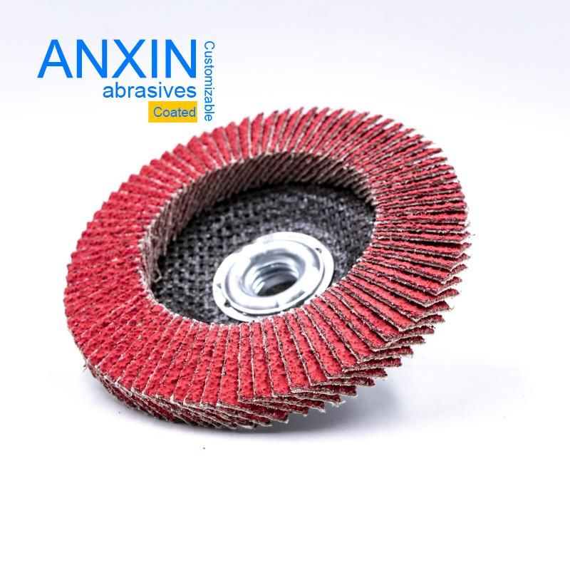 Ceramic Flap Disc with Metal Thread Hub