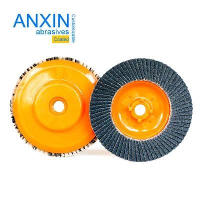 4.5&quot;X5/8&quot;-11 Vsm Zirconia Flap Disc with Trimmable Backing in Orange Color for Stainless Steel Polishing