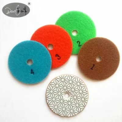 Daofeng 3inch 80mm 3 Step Polishing Pads for Quartz