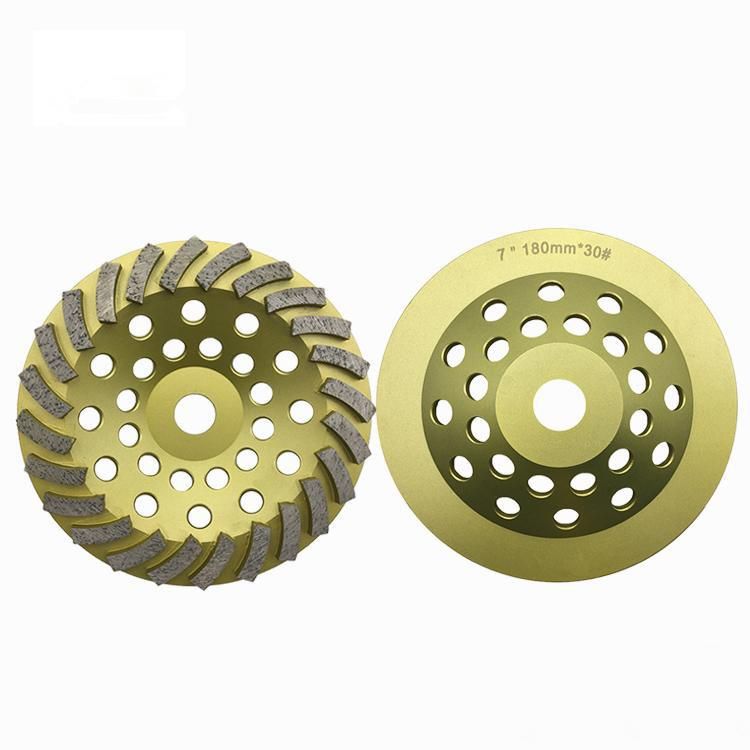 7 Inch D180mm 24 Segments Diamond Grinding Cup Wheel Disc for Angle Grinder Diamond Grinding Disc M14 for Concrete and Terrazzo Floor