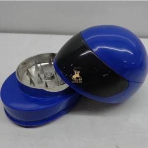 Blue Helmet Plastic Herb Grinder