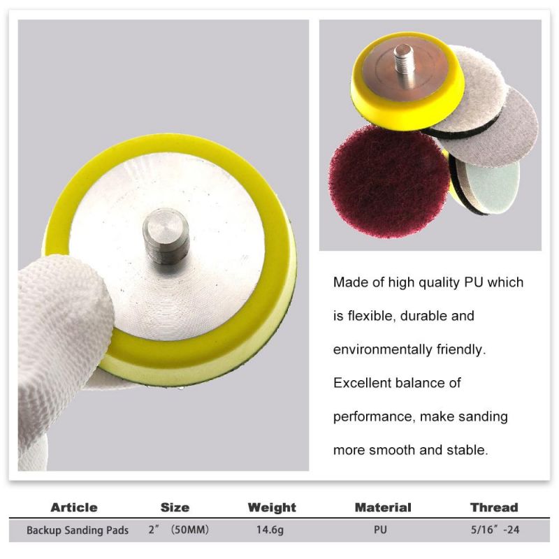 2 Inch 3 Inch PU Sanding Pad for Car Repair Polisher Sander