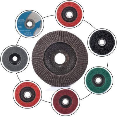 Power Tools 4.5 Inch Abrasive Grinding Polishing Wheels Grit 60 80 120 240 320 Flap Disc for Angle Grinder