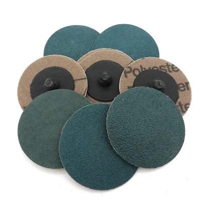 2&quot; 50mm Zirconium Corundum Quick Change Roll Lock Green Surface Conditioning Sanding Disc