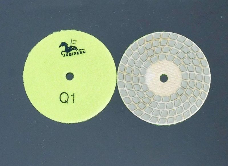 Qifeng 4-Step Diamond Resin Bond Abrasive Tools Dry Polishing Pads for Granite&Marble