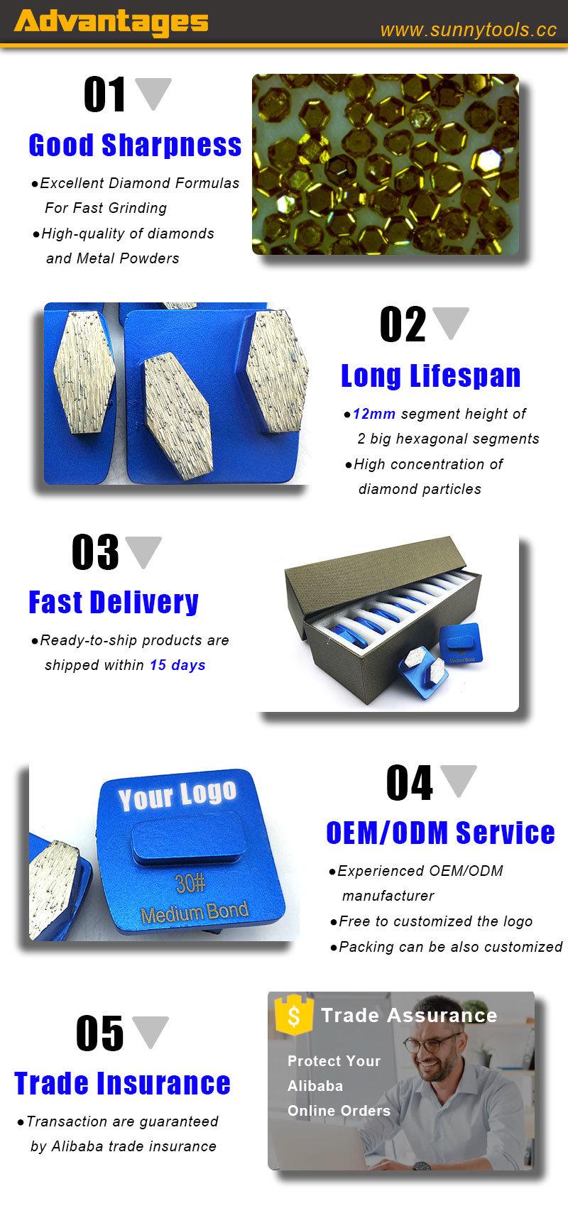 Diamond Grinding Segment Redi Lock for Concrete Floor