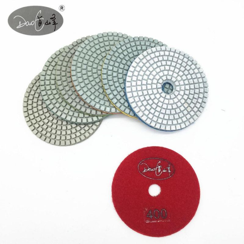 Daofeng 5inch 125mm Stone Polishing Pads for Granite Marble Quartz