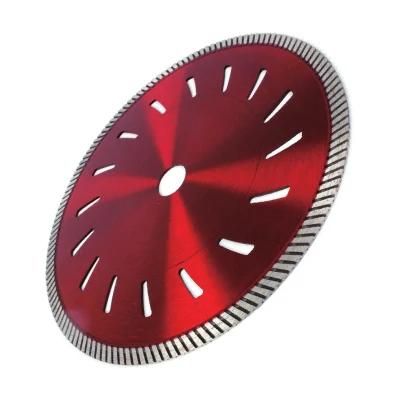 Hot Sale Sintered Hot Pressed Spiral Hole Ripple Saw Diamond Blade