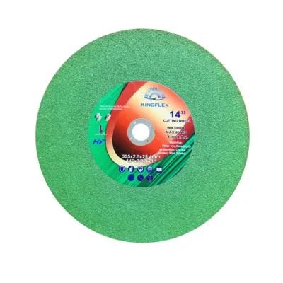 355mm Resin Bond Metal Steel Single Net Abrasive Cut-off Disc Cutting Wheel