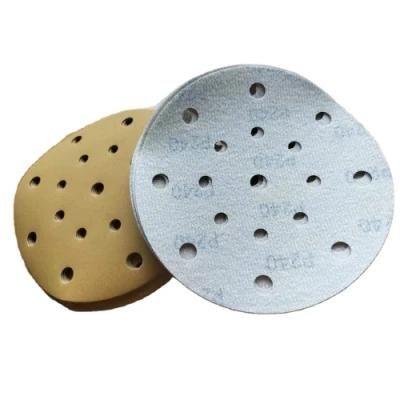 5 Inches Yellow Corundum Abrasive Wet Sandpaper Sanding Disc