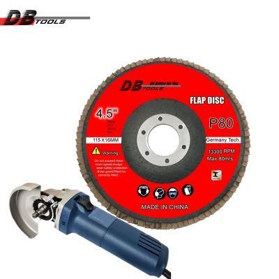 4.5 Inch 115mm Flap Disc Grinding Wheel a/O Abrasive for Ship Paint Remove P80
