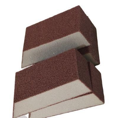 New Trapezoidal Polishing Sanding Sponge Wet &amp; Dry Sandpaper Abrasive Block Metal Cleaning Sander Sponge