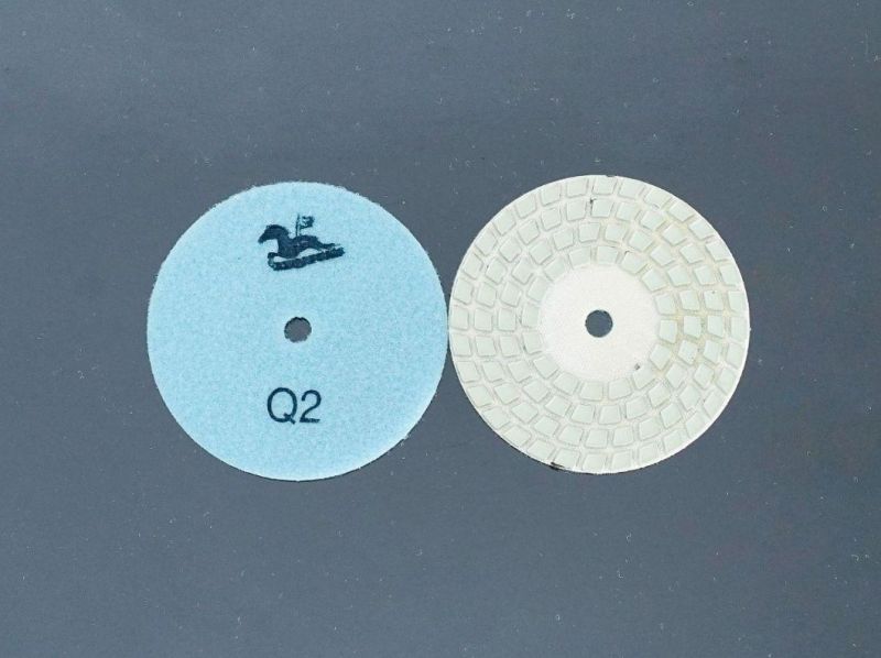 Qifeng 100mm/4′ ′ 4 Steps Abrasive Tools Dry Polishing Pads for Granite/ Marble