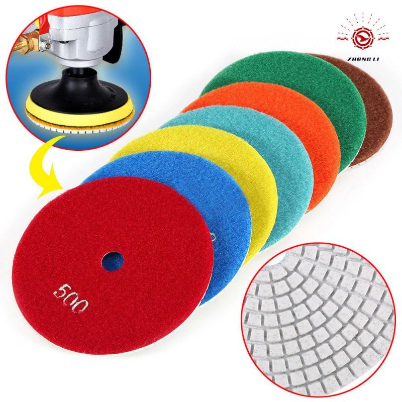 100mm Flexible Diamond Polishing Pads for Angle Grinder