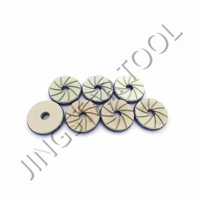 4 Inch Snail Lock spiral Diamond Sharp Granite Beveled Edge Resin Polishing Pads