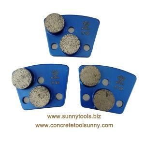 2 Bar Trapezoid Diamond Grinding Pads Shoe for Floor Grinder