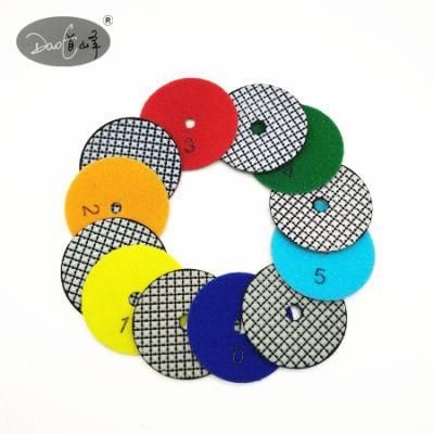 Daofeng 3inch 80mm Dry Polishing Pads for Marble Quartz (Plum)