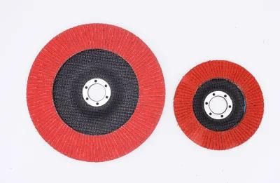 High Quality 6&quot; 60 Grit Imported Red Ceramic Flap Disc with More Sharp as Abrasive Tools for Angle Grinder