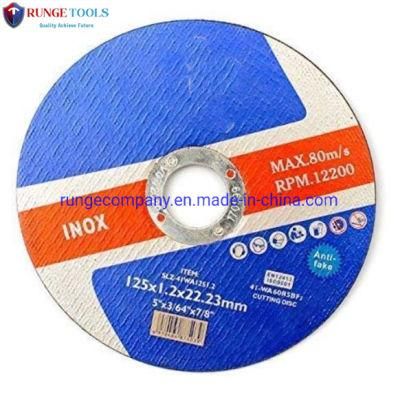 European Standard 5&quot; Metal Stainless Steel Abrasive Cutting Wheel Cutting Disc for Angle Grinder Power Tools