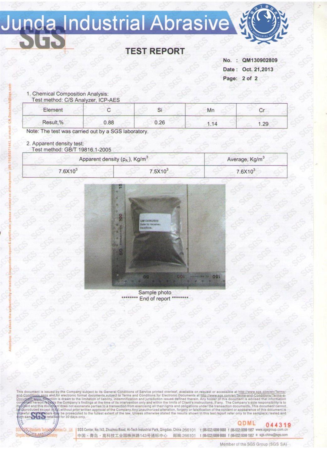 High Quality Steel Grit for Granite Cutting Recycling Machine