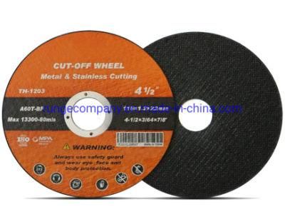4.5&quot; Electric Power Tools Accessories 4-1/2&quot; Grinder Cutting off Disc for Metal Stainless Steel