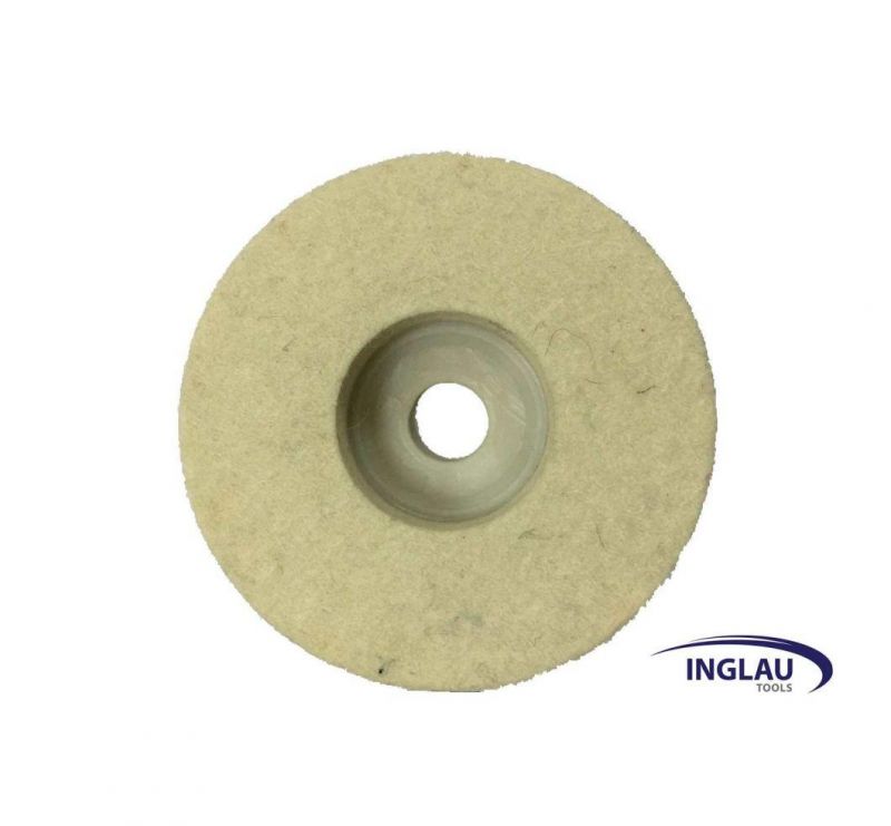 4" Round Wool Buffing Wheel Pads, Felt Polishing Wheel 5/8 Arbor for 100 Angle Grinder