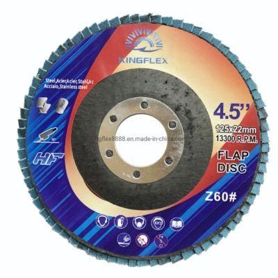 Flap Disc, 115X22mm, Zircon, A60#, for Stainless Steel