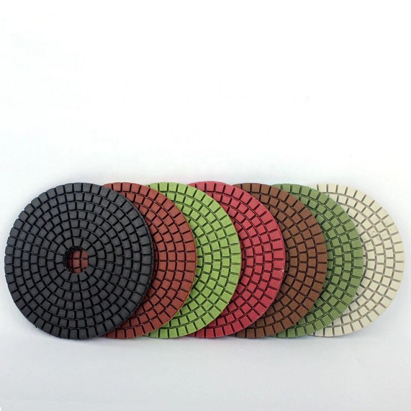 3 Inch 75mm Wet Flexible Diamond Polishing Pad Set for Granite Marble Stone Grinding