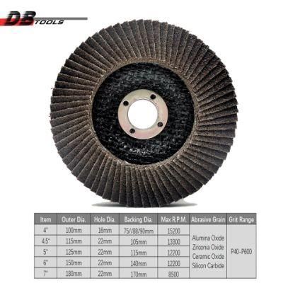 4&quot; 100mm Flap Disc Calcined Alunima for Metal Derusting Stainless Steel Wood Premium Abrasive Tools
