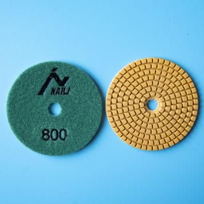 Qifeng Power Tool 80mm Abrasive Diamond Wet Grinding Polishing Pad for Marble/Granite