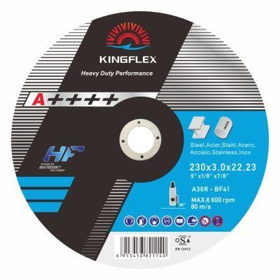 Flat Reinforced Cutting Disc, 230X3X22.23mm, for General Metal Cutting