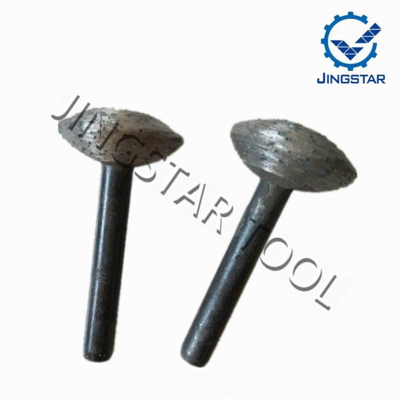 Diamond Grinding Head Burrs Grind Inverted Trapezoid Stone Jade Engraving Carving Peeled Rotary Tools Burs Mini Drill Bit