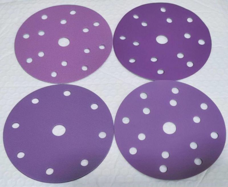 150mm Purple Ceramic Sanding Disc for Car Body-3m 745u Quality Sandpaper for Automobile Refinishing